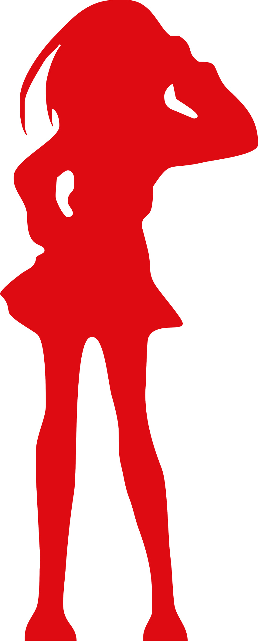 1girl absurdres highres monochrome red silhouette solo suzumiya_haruhi suzumiya_haruhi_no_yuuutsu vector_trace