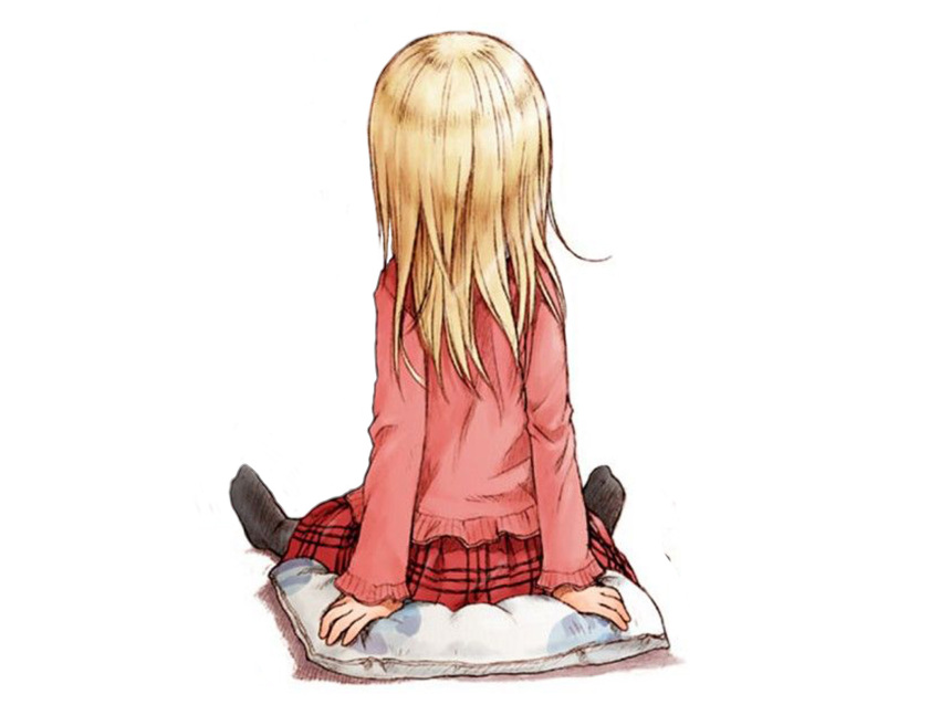 ana_coppola barasui child highres ichigo_mashimaro pillow plaid sitting socks