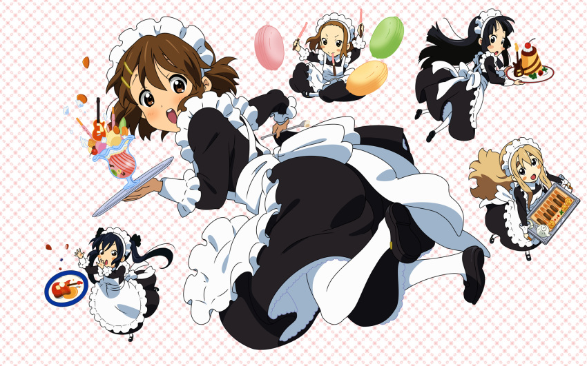 akiyama_mio hirasawa_yui k-on! kotobuki_tsumugi maid nakano_azusa tainaka_ritsu wallpaper