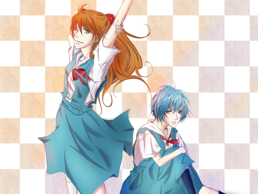 ayanami_rei neon_genesis_evangelion souryuu_asuka_langley tagme