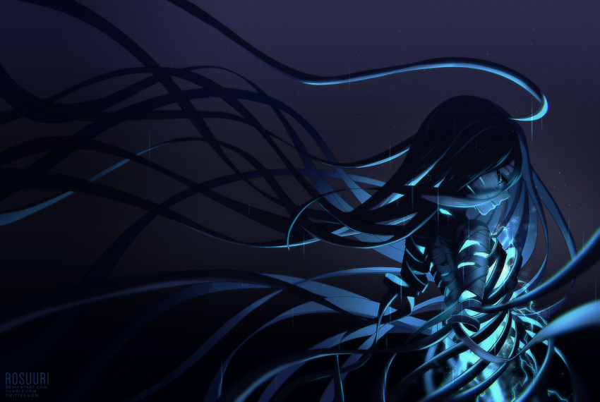 artist_name from_side long_hair original parted_lips profile rosuuri smile solo very_long_hair watermark web_address