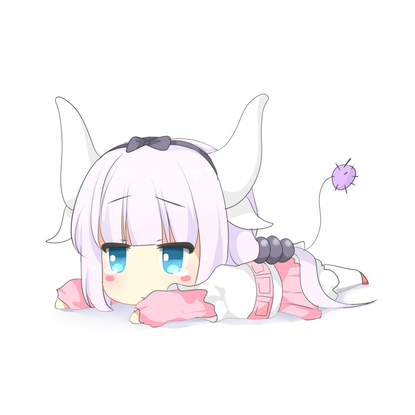 1girl absurdres child crying dragon falling full_body highres kanna_kamui kobayashi-san_chi_no_maidragon moe solo tail tears