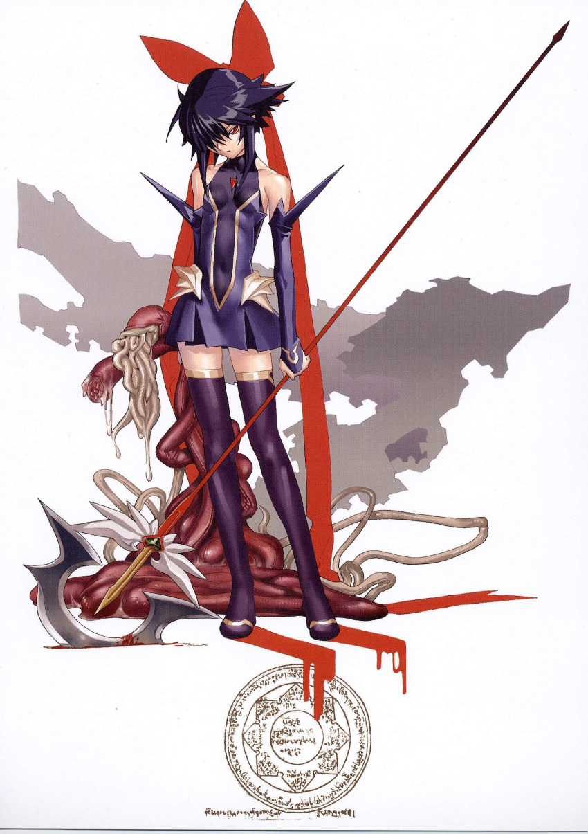 blood kagano_ai mahou_shoujo_ai tagme weapon