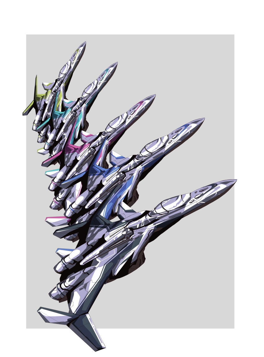 absurdres aircraft airplane fighter_jet highres jet keitel macross macross_delta military military_vehicle multicolored space_craft starfighter valkyrie vf-31_siegfried