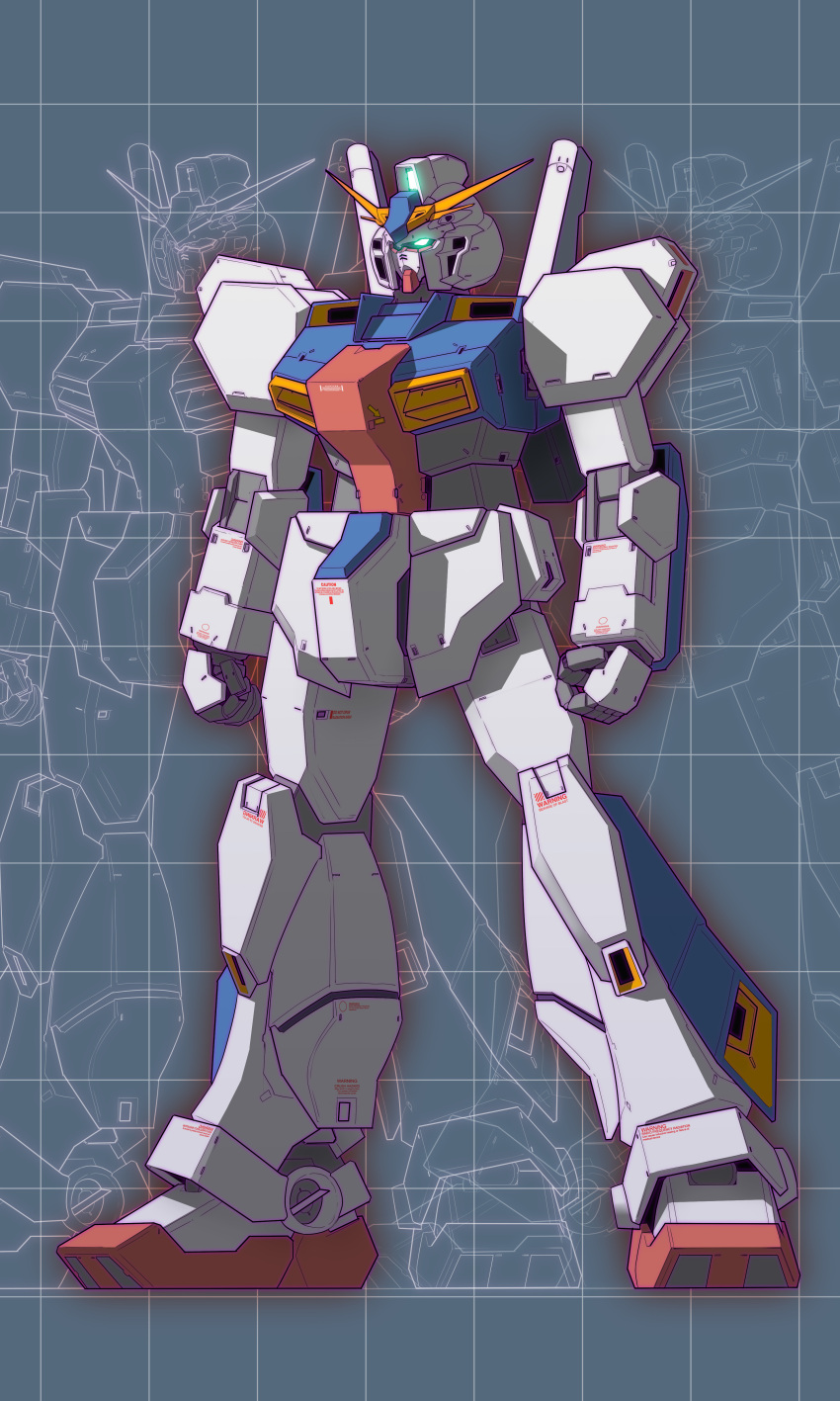 absurdres commentary full_body gundam gundam:_twilight_axis gundam_tristan highres solo solo_focus standing