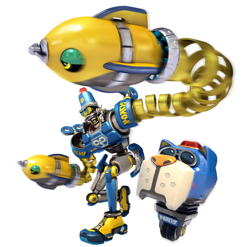 absurdres arms_(game) barq byte dog highres nintendo official_art robot