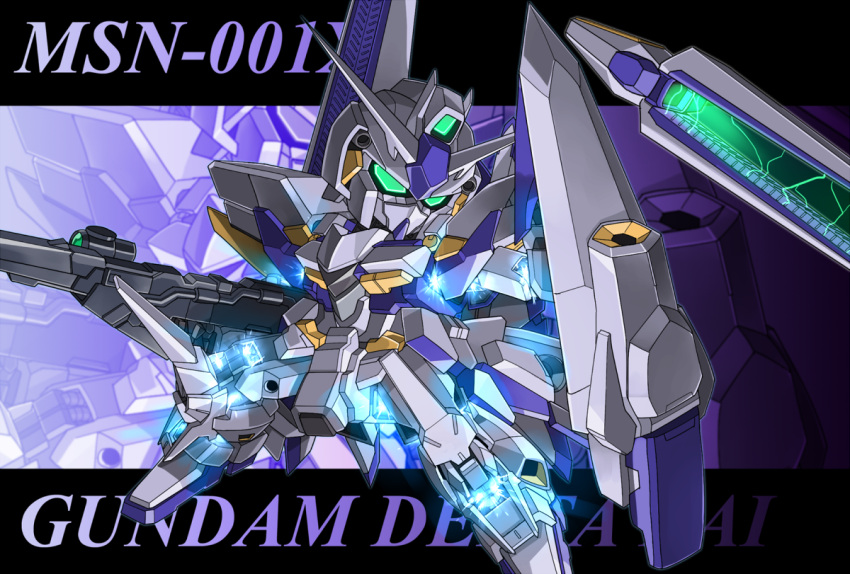 beam_rifle character_name energy_gun funnels green_eyes gundam gundam_delta_kai gundam_unicorn mecha memento_vivi no_humans shield weapon zoom_layer