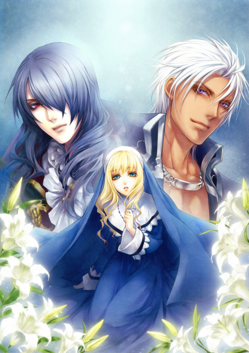 balazs_von_ishtvaan blonde_hair edel_blume gerald_villbervint green_eyes mary_(edel_blume) usuba_kagerou