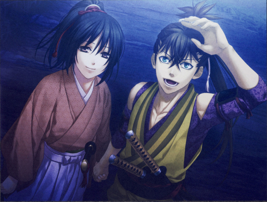 brown_eyes brown_hair hakuouki_shinsengumi_kitan kazuki_yone toudou_heisuke yukimura_chizuru