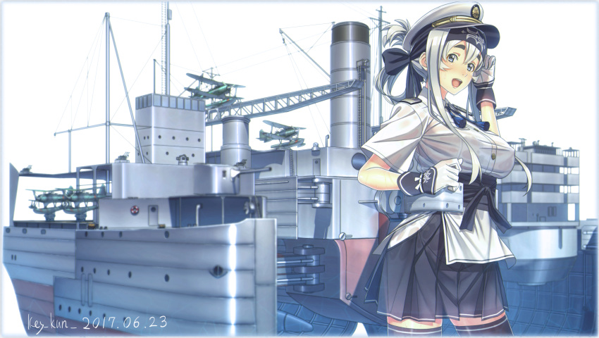 1girl highres kamoi_(kantai_collection) kantai_collection key_kun solo