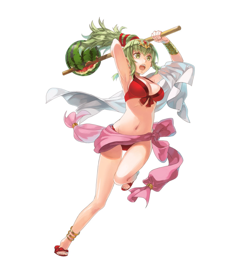 1girl chiki fire_emblem fire_emblem:_kakusei fire_emblem_heroes green_hair highres pointy_ears solo transparent_background