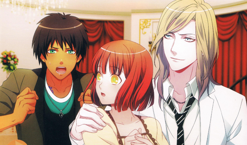 aijima_cecil brown_hair camus_(uta_no_prince-sama) green_eyes kurahana_chinatsu nanami_haruka uta_no_prince-sama