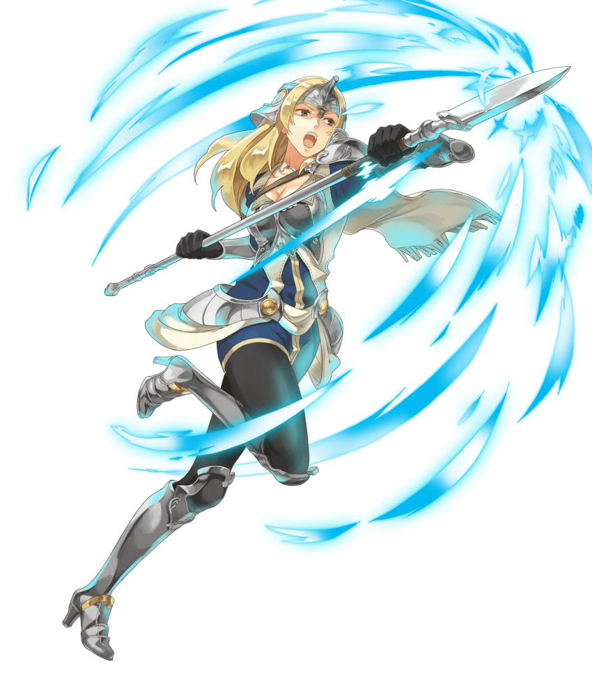1girl blonde_hair breasts cleavage fire_emblem fire_emblem_echoes:_mou_hitori_no_eiyuuou fire_emblem_heroes full_body highres official_art solo transparent_background