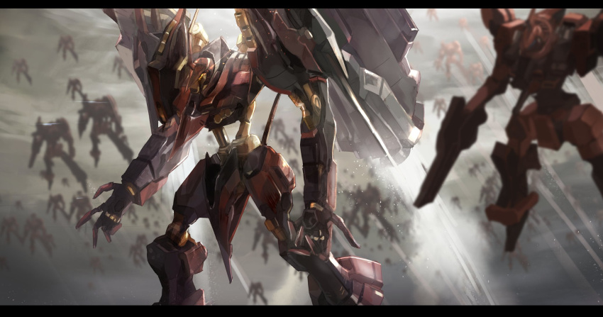 armored_core flying highres mecha mono_(jdaj) nineball nineball_seraph no_humans