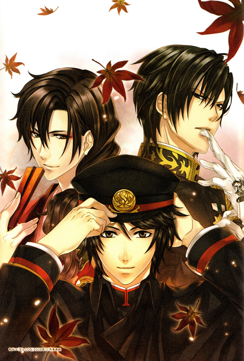 black_eyes black_hair hanayaka_nari_waga_ichizoku miyanomori_hiroshi miyanomori_isami miyanomori_shigeru yat_(artist)