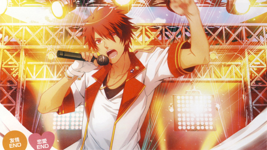 ittoki_otoya kurahana_chinatsu red_eyes red_hair uta_no_prince-sama