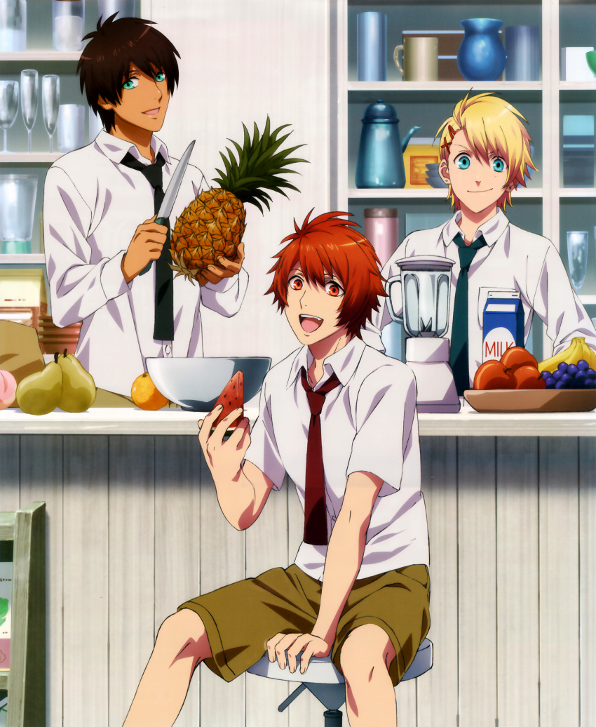 aijima_cecil blonde_hair blue_eyes ittoki_otoya kurahana_chinatsu kurusu_shou uta_no_prince-sama