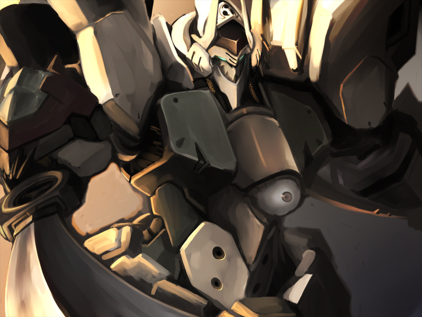 kurogane_no_linebarrels linebarrel luliao mecha sunset