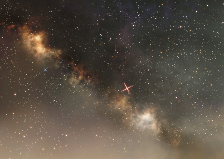 absurdres galaxy highres lilithbloody milky_way no_humans scenery sky space star_(sky) starry_sky