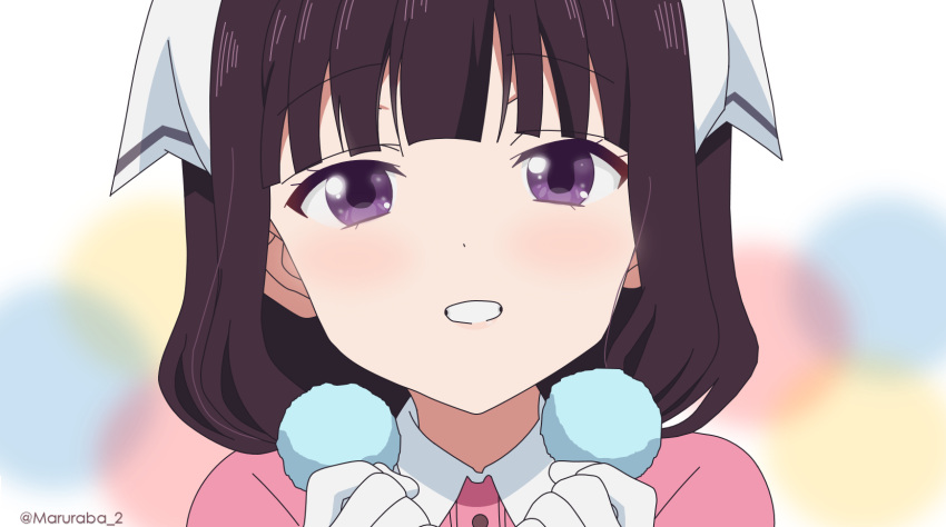 black_hair blend_s dress long_hair purple_eyes sakuranomiya_maika