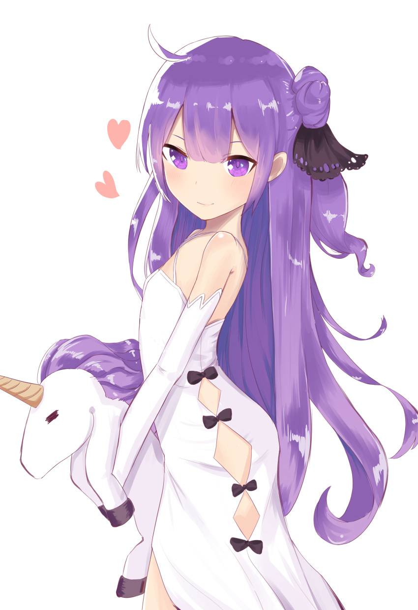 dress long_hair purple_eyes unicorn_(azur_lane) violet_hair
