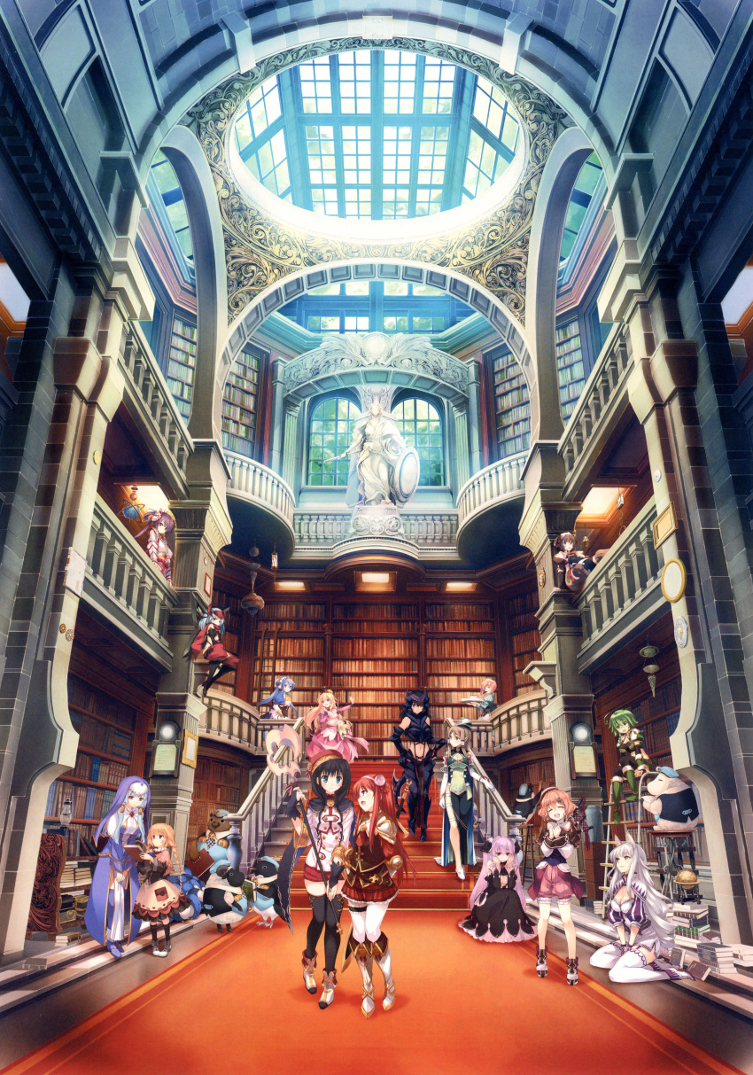 absurdres dungeon_travelers_2 highres multiple_girls official_art scan