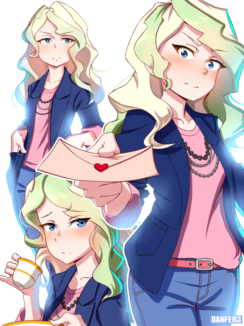 absurdres blonde_hair blue_eyes blush danfer3 denim diana_cavendish highres jeans little_witch_academia pants tagme