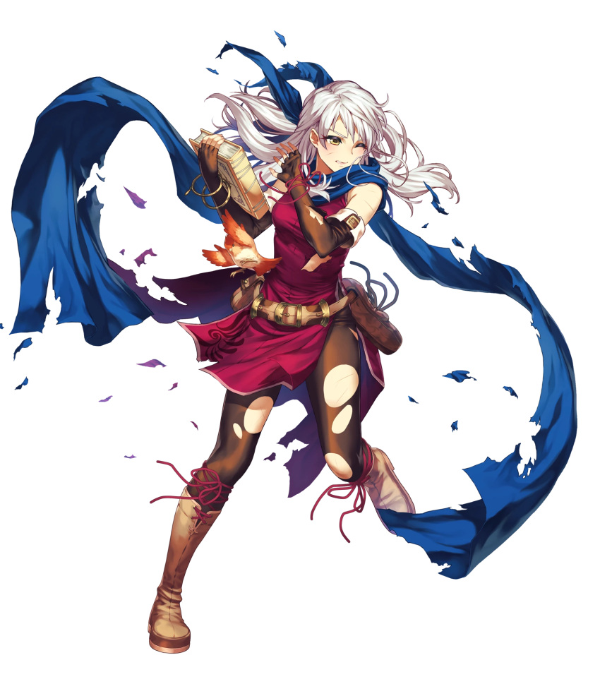 1girl fire_emblem fire_emblem:_akatsuki_no_megami fire_emblem_heroes full_body highres long_hair micaiah official_art silver_hair solo transparent_background