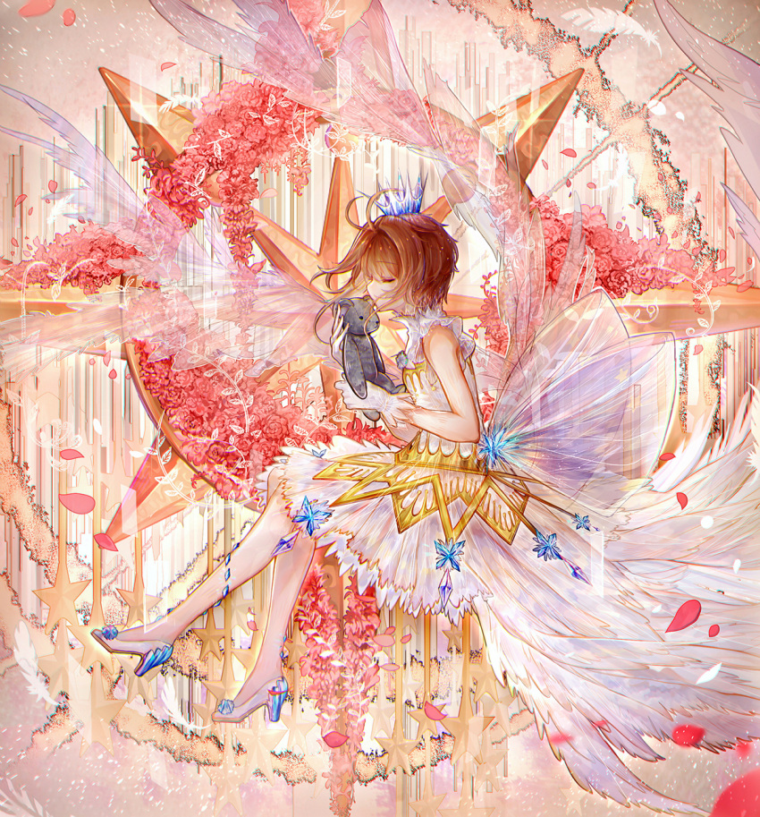 1girl bai_qi-qsr card_captor_sakura full_body highres kinomoto_sakura short_hair solo