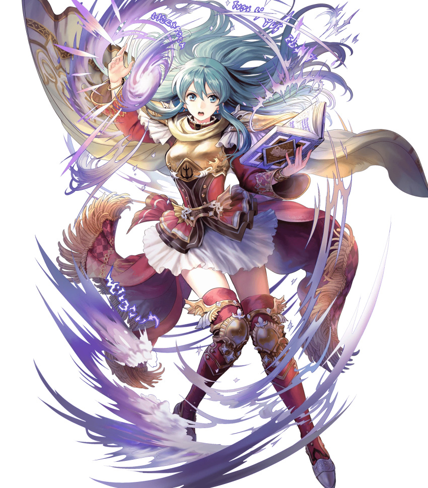 1girl eirika fire_emblem fire_emblem:_seima_no_kouseki fire_emblem_heroes full_body highres long_hair mayachise official_art skirt solo transparent_background white_skirt