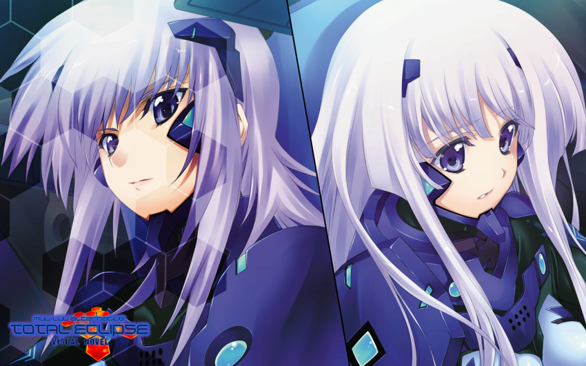 1920x1200 blue_eyes cryska_barchenowa inia_sestina muvluv muvluv_alternative_total_eclipse pilot pilot_suit purple_hair wallpaper