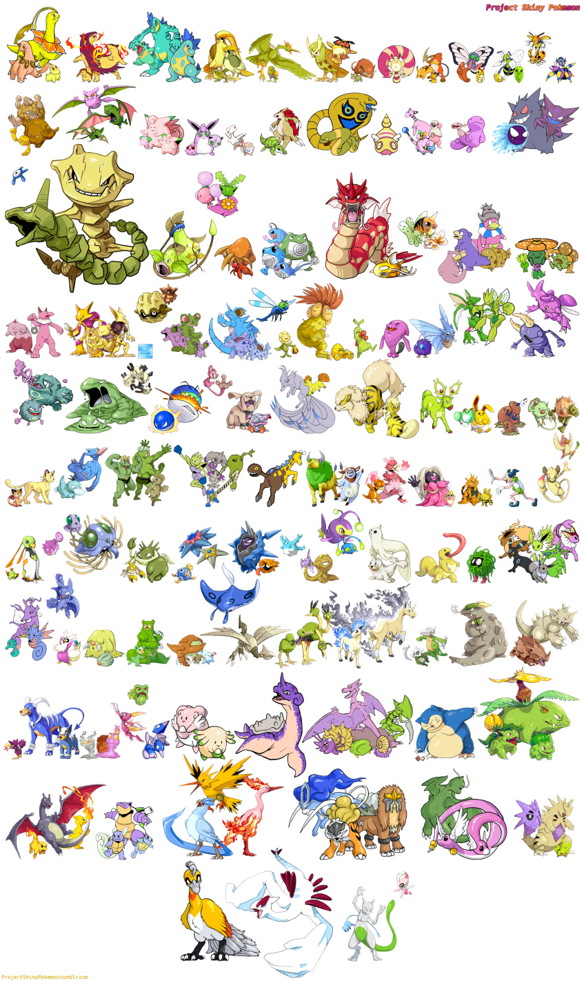 absolutely_everyone absurdres alternate_color blue_fire commentary creature english everyone fire grey_fire highres horse pokemon pokemon_(game) pokemon_gsc pokemon_rgby shiny_pokemon twarda8 watermark web_address