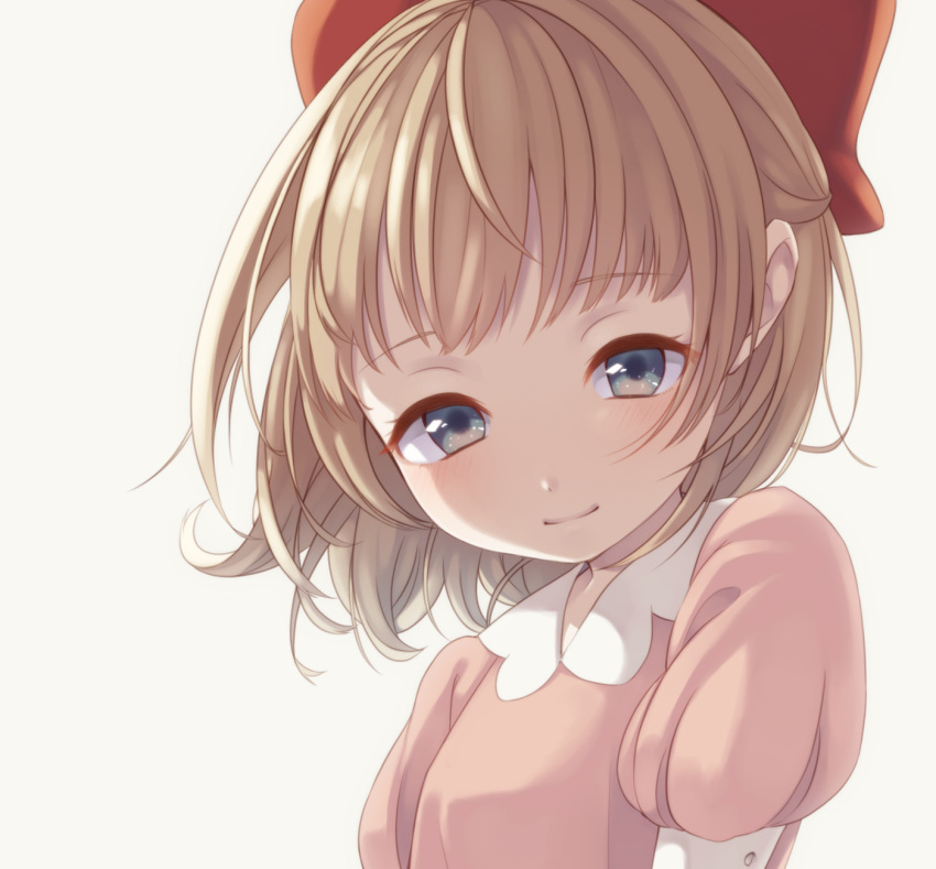 1girl blonde_hair blue_eyes bow close-up dress hair_bow highres looking_at_viewer mother_(game) mother_2 paula_(mother_2) pink_dress ribbon shifumame smile