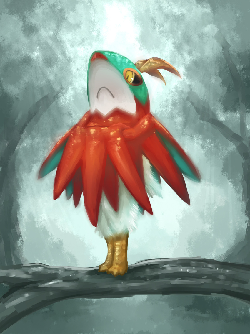 bird gen_6_pokemon hawlucha highres no_humans pokemon pokemon_(creature) pokemon_(game) pokemon_xy tesshii_(riza4828) yellow_eyes