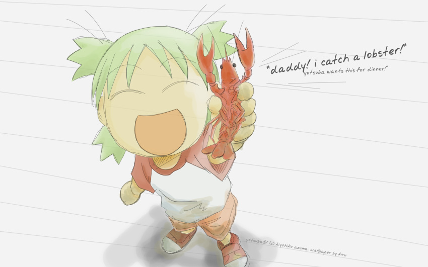 azuma_kiyohiko food koiwai_yotsuba lobster white yotsubato!