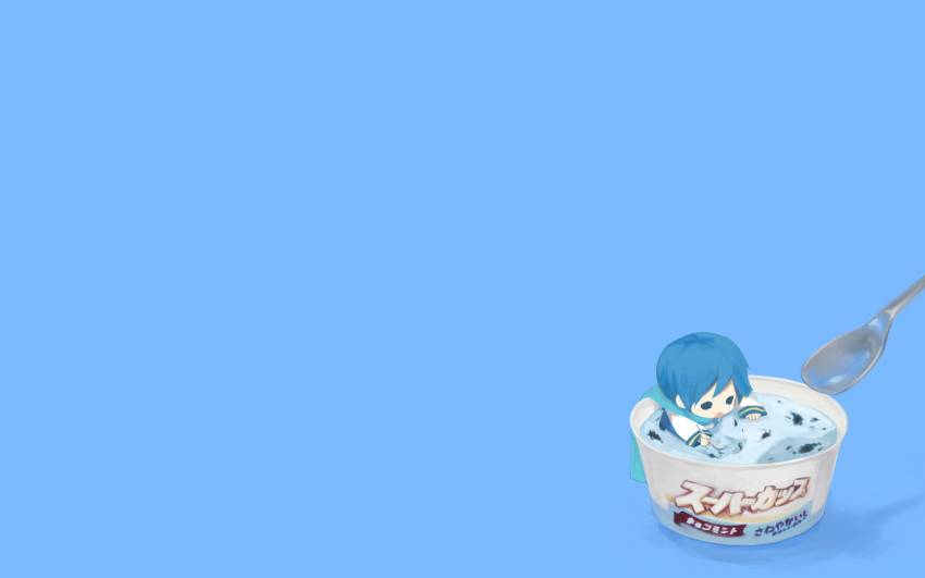 blue blue_hair ice_cream kaito spoon vocaloid