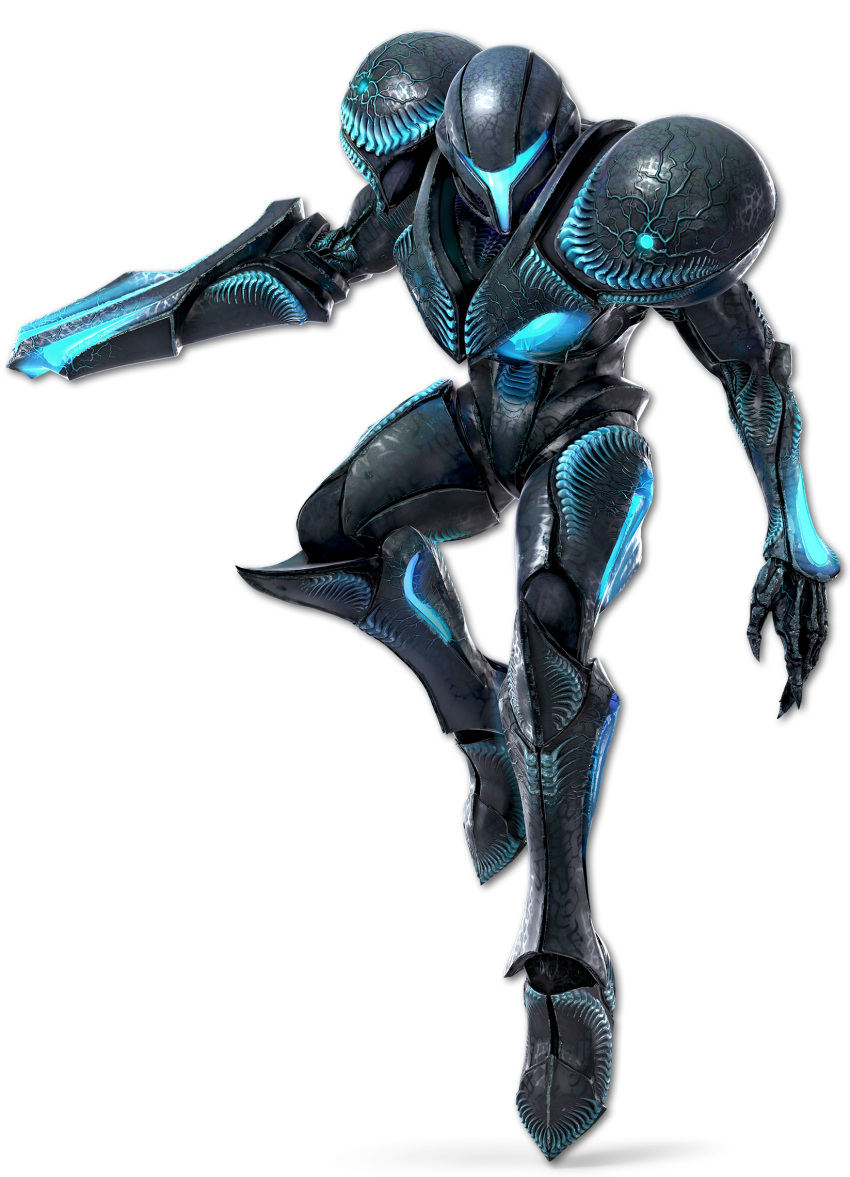 1girl armor dark_samus highres metroid metroid_prime no_humans super_smash_bros. visor_(armor)