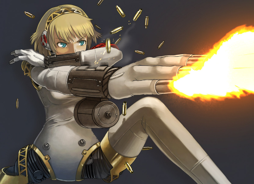 android blonde_hair blue_eyes casing_ejection itou_(onsoku_tassha) persona persona_3 shell_casing shell_casings short_hair