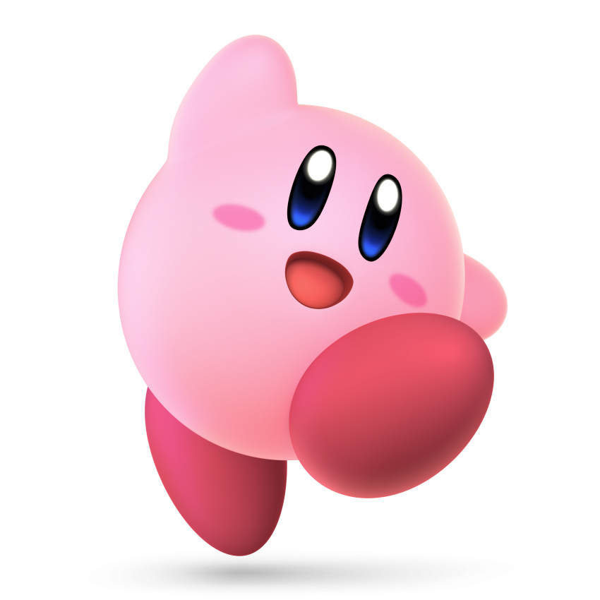 1boy 3d adorable blue_eyes blush_stickers full_body hal_laboratory_inc. hoshi_no_kirby jump kirby kirby_(series) nintendo no_humans official_art open_mouth pink_puff_ball smile super_smash_bros. super_smash_bros._ultimate transparent_background