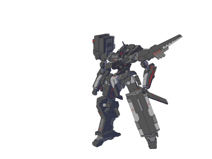 8-gou_(mechanist08) armored_core commentary_request full_body highres mecha simple_background solo tagme white_background