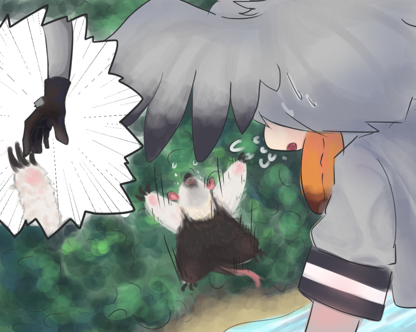 bluebird_(leh951025) kemono_friends shoebill_(kemono_friends) southern_tamandua_(kemono_friends) tagme