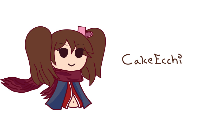 absurdres alternate_costume brown_hair cakeecchi highres kantai_collection long_hair ryuujou_(kantai_collection) signature simple_background smile solo tagme twintails