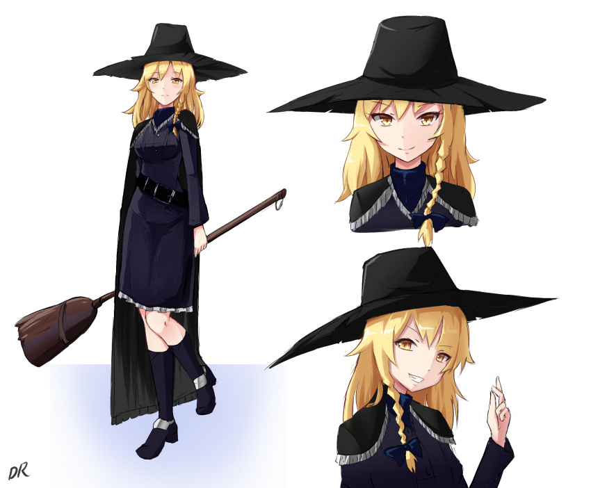 blonde_hair broom danraz0r full_body highres kirisame_marisa tagme touhou yellow_eyes