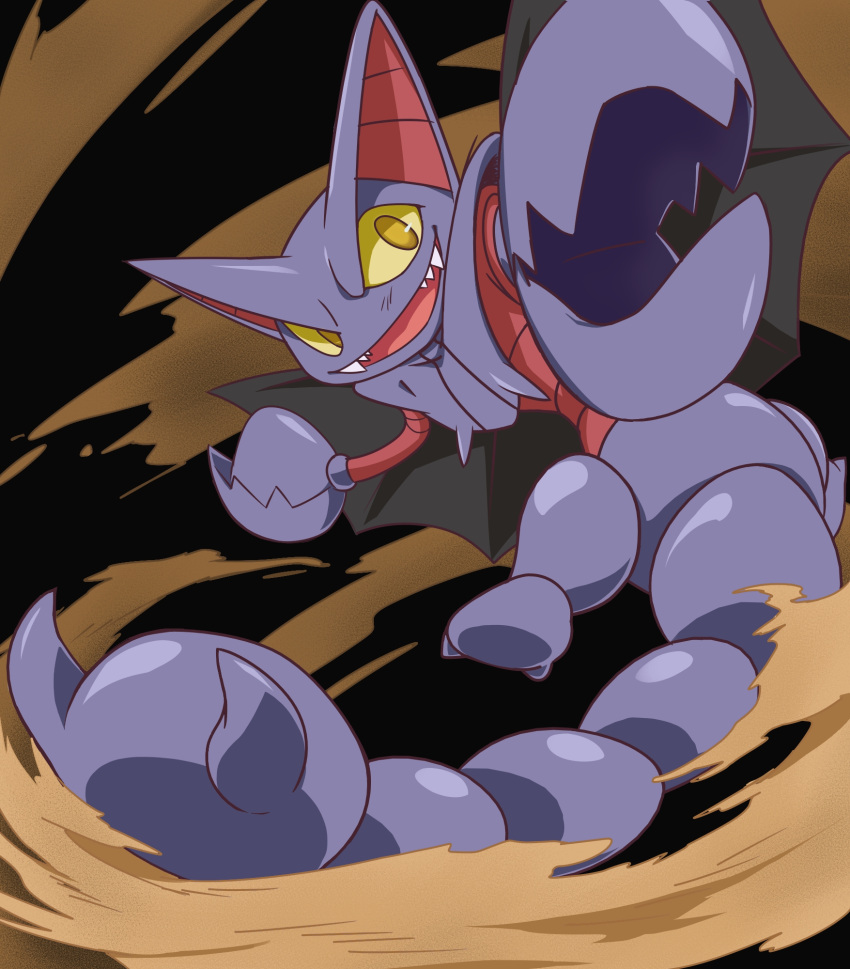 creatures_(company) ears fangs game_freak gen_4_pokemon gliscor highres nintendo no_humans pincers pokemon pokemon_(creature) pokemon_(game) pokemon_dppt purple_skin tail wings yellow_eyes