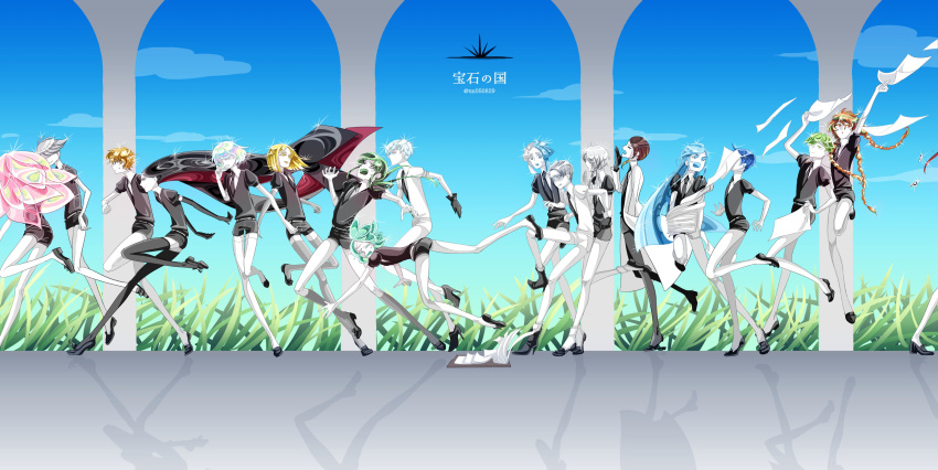 6+others absurdres alexandrite_(houseki_no_kuni) androgynous antarcticite benitoite_(houseki_no_kuni) bort cairngorm_(houseki_no_kuni) diamond_(houseki_no_kuni) euclase_(houseki_no_kuni) ghost_quartz_(houseki_no_kuni) goshenite_(houseki_no_kuni) highres houseki_no_kuni jade_(houseki_no_kuni) morganite_(houseki_no_kuni) multiple_others peridot_(houseki_no_kuni) phosphophyllite rutile_(houseki_no_kuni) sphene_(houseki_no_kuni) tamami_(tm050829) yellow_diamond_(houseki_no_kuni) zircon_(houseki_no_kuni)