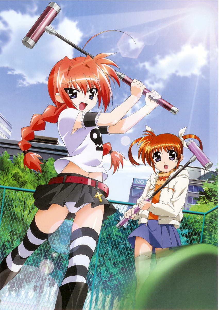 mahou_shoujo_lyrical_nanoha mahou_shoujo_lyrical_nanoha_a's okuda_yasuhiro panties screening takamachi_nanoha thigh-highs vita