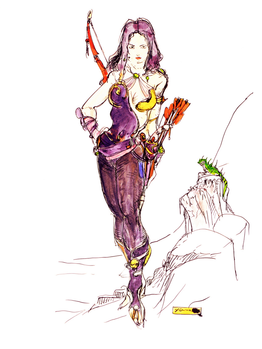 bow_(weapon) final_fantasy final_fantasy_ii highres maria_(ff2) solo weapon