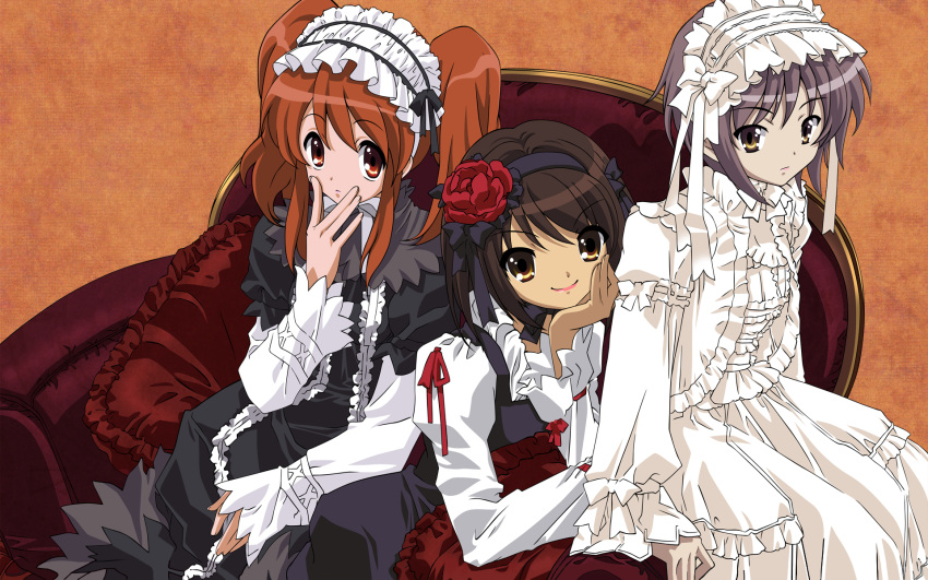 asahina_mikuru gothic_lolita nagato_yuki suzumiya_haruhi suzumiya_haruhi_no_yuuutsu