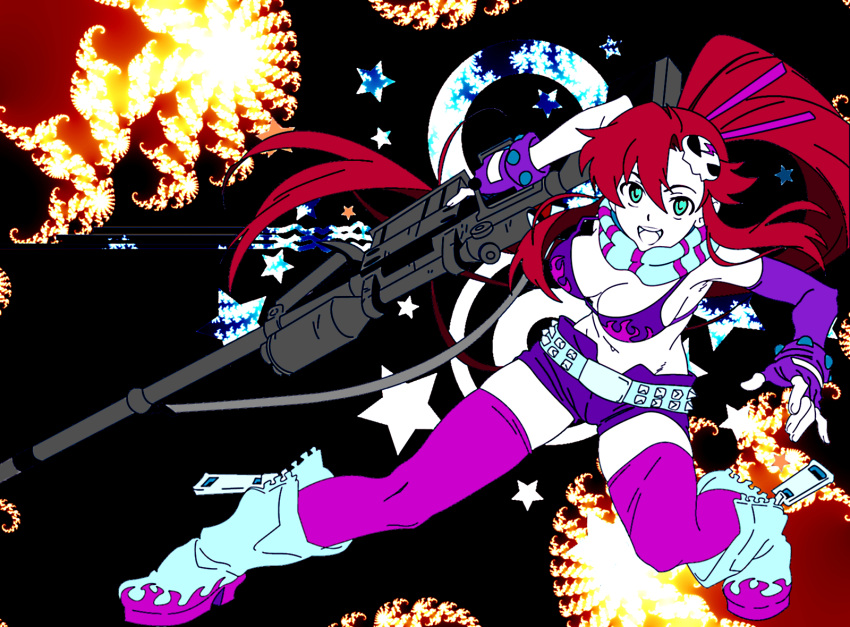 pink_thighhighs tagme tengen_toppa_gurren_lagann yoko_littner yoko_ritona