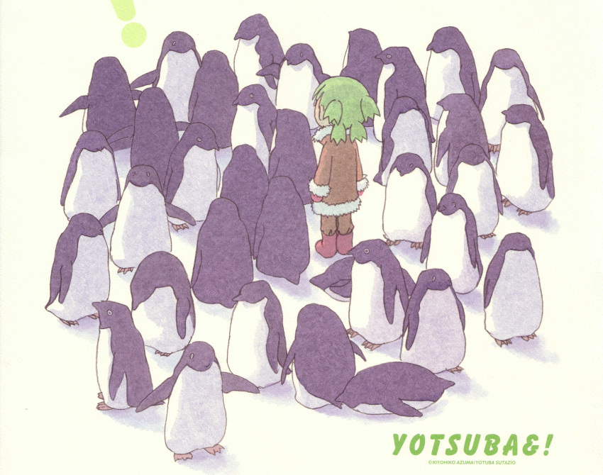azuma_kiyohiko bird highres koiwai_yotsuba penguin scan yotsubato!